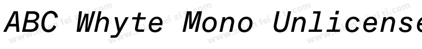 ABC Whyte Mono Unlicensed Trial Reg字体转换